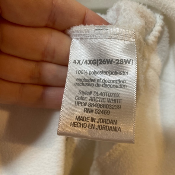 Women 4X Athletic Fleece Jacket Lightweight Zip Front - Picture 6 of 7